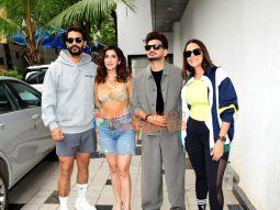 Photos: Neha Dhupia, Angad Bedi, Munawar Faruqhi and Parul Gulati snapped at Ariel studio