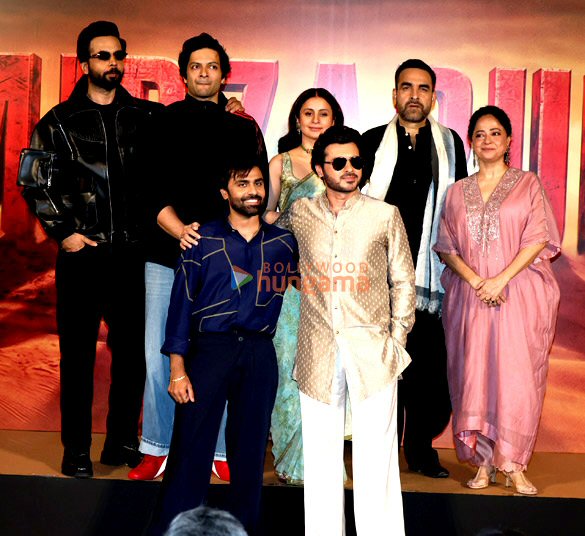 photos pankaj tripathi ali fazal shweta tripathi farhan akhtar ritesh sidhwani sonal chauhan divyenndu abhishek banerjee and rasika dugal snapped at the trailer launch of mirzapur 3