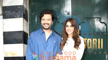 Photos: Ritesh Deshmukh, Genelia Deshmukh, Madhu Mantena and his wife snapped outside Tori in Khar