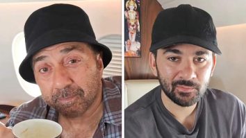 Sunny Deol recreates Batwara 1947 dialogue with son Karan Deol in a fun in-flight video