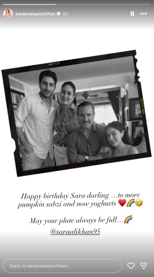 Kareena Kapoor Khan’s birthday wish for Sara Ali Khan is all about food: “May your plate always be full”