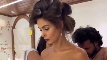 Mallika Sherawat getting decked up before shoot