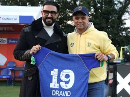 Abhishek Bachchan receives signed no. 19 jersey from Rahul Dravid as a gift amid ETPL’s European debut