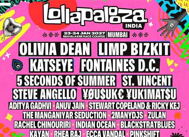 Lollapalooza India 2027 lineup announced: Olivia Dean, Limp Bizkit, KATSEYE, St. Vincent and more to perform in Mumbai