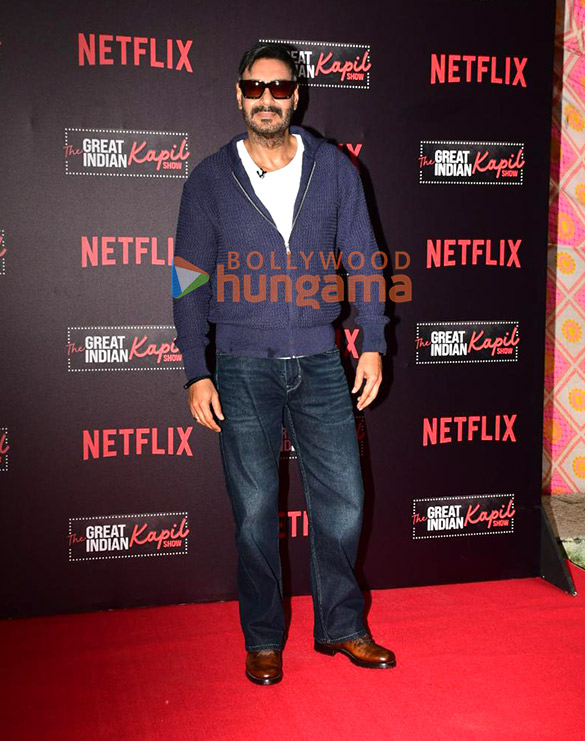 photos ajay devgn shriya saran jaideep ahlawat and others snapped promoting drishyam the conclusion on the sets of the great indian kapil show 4