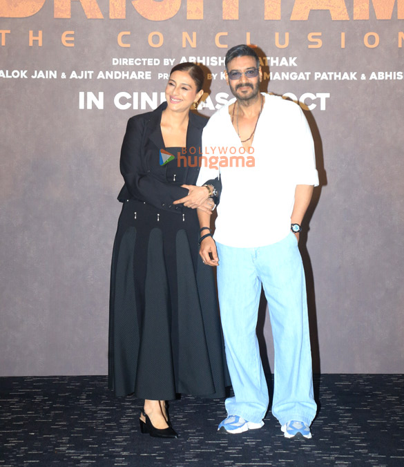 photos ajay devgn shriya saran tabu and others grace the trailer launch of drishyam the conclusion in goa 4