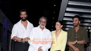 Photos: Love & War team Sanjay Leela Bhansali, Ranbir Kapoor, Alia Bhatt and Vicky Kaushal snapped in Bandra