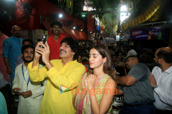 photos sanjay dutt ananya panday chunky panday and others snapped at lalbaugcha raja 5