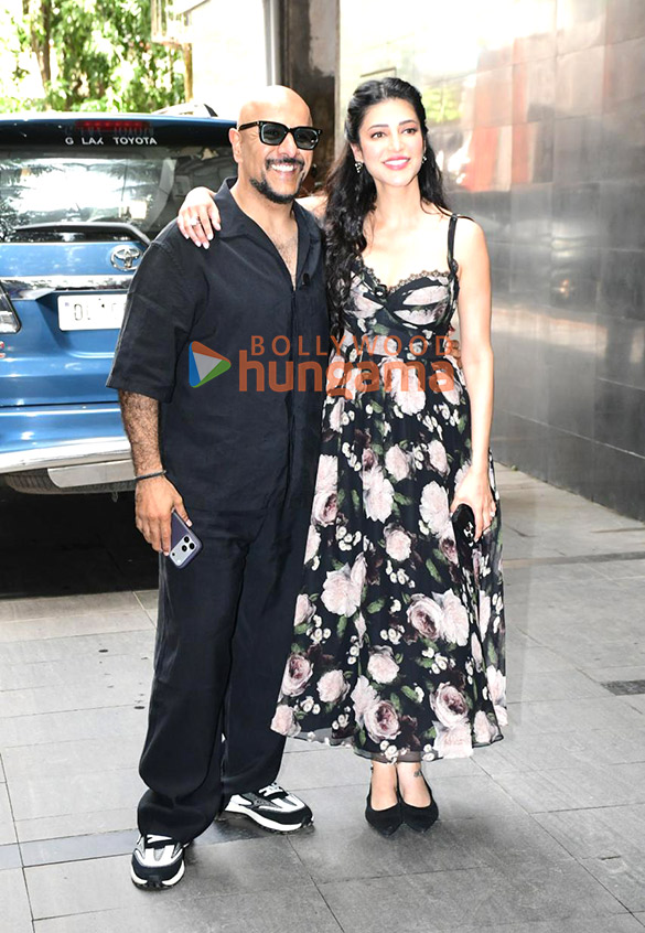 photos shruti haasan vishal dadlani neha dhupia and angad bedi snapped shooting for double date 5