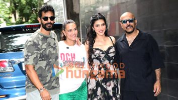 Photos: Shruti Haasan, Vishal Dadlani, Neha Dhupia and Angad Bedi snapped shooting for Double Date