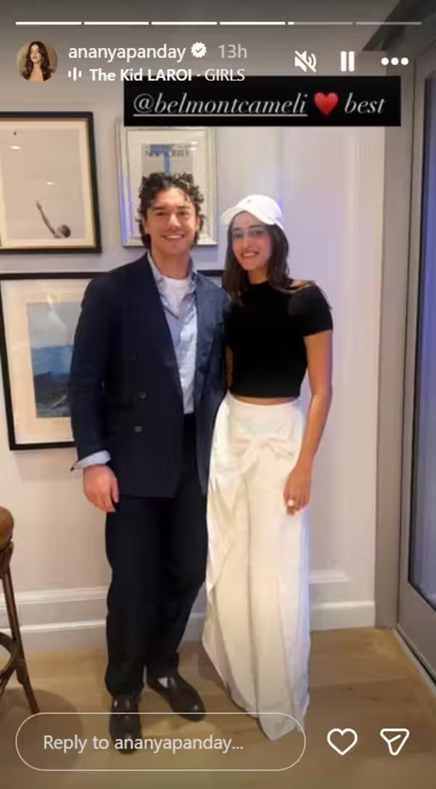 Ananya Panday shares photo with Belmont Cameli from US Open 2026