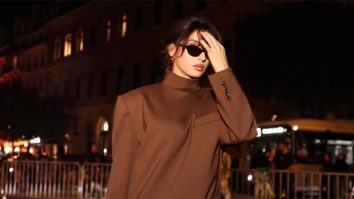 Nora Fatehi attends Christian Louboutin show at Paris Fashion Week in Mugler Ensemble