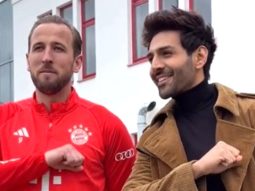 Kartik Aaryan having a light moment with football star Harry Kane