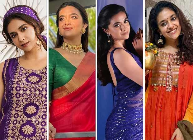 Keerthy Suresh’s festive wardrobe is your guide to styling 9 Navratri colours