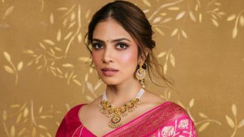 Malavika Mohanan brings regal South Indian elegance to the fore in a magenta-pink silk saree