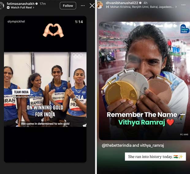 Vithya Ramraj's three-medal Asian Games triumph: Alia Bhatt, Sharvari, Fatima Sana Shaikh, and others lead Bollywood's cheer